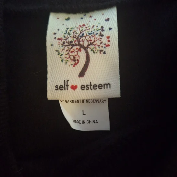 SELF ESTEEM| WOMEN'S BLACK "WARRIOR" SWEATSHIRT SIZE L - Picture 9 of 16